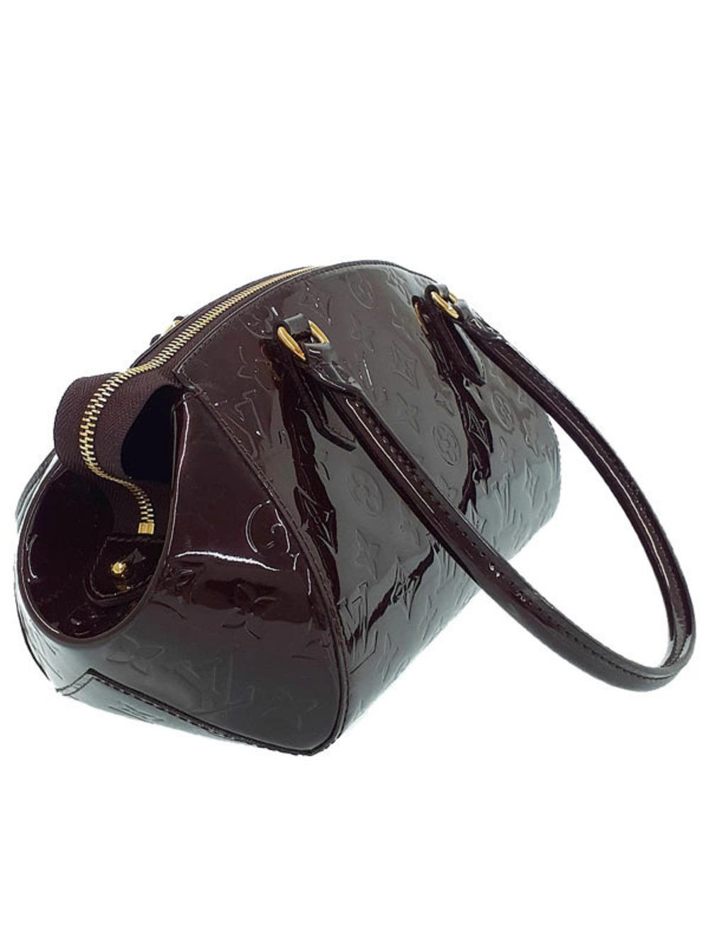 Louis Vuitton Monogram Sherwood Bag Vernis Hobo Brown